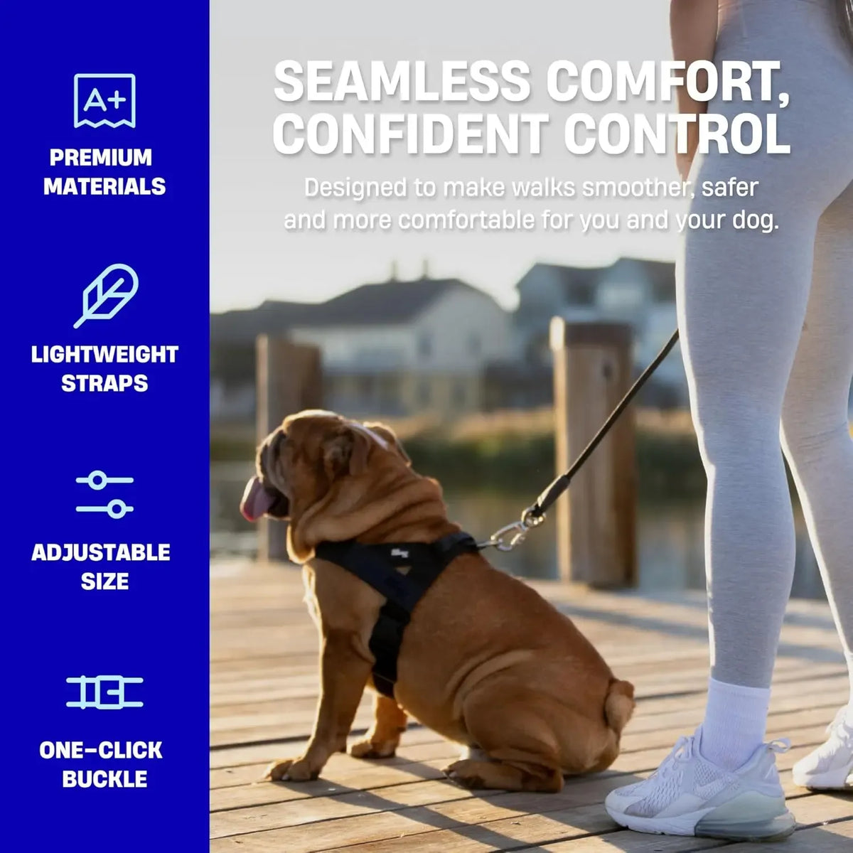 No-Pull Dog Harness – Easy Fit, Safe & Comfortable for All Dogs