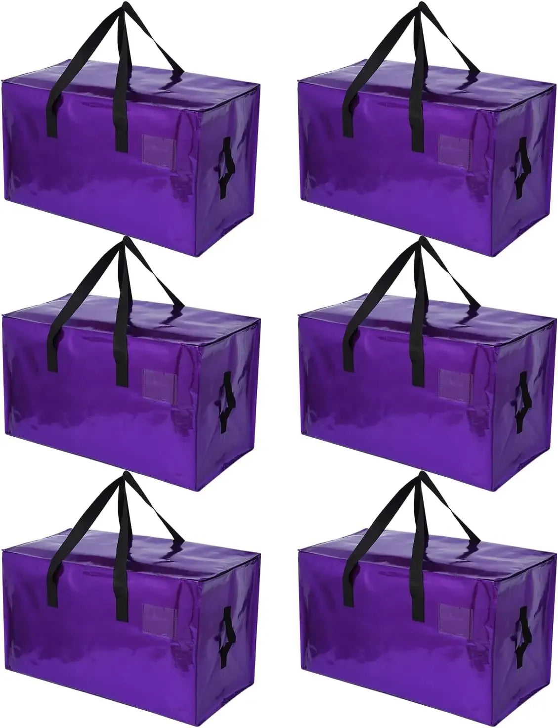 6-Pack Moving & Storage Bags – Collapsible Zippered Organizers with Handles