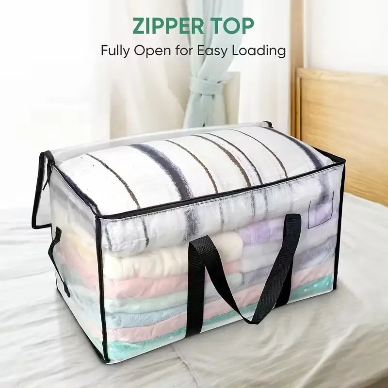 6-Pack Moving & Storage Bags – Collapsible Zippered Organizers with Handles