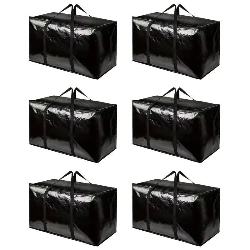 6-Pack Moving & Storage Bags – Collapsible Zippered Organizers with Handles