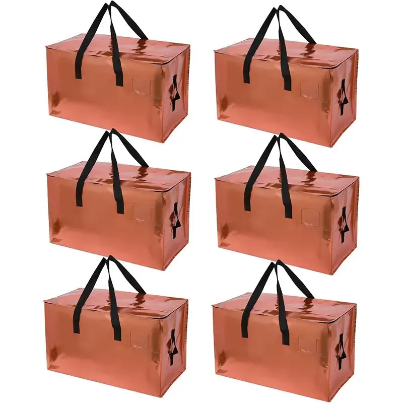 6-Pack Moving & Storage Bags – Collapsible Zippered Organizers with Handles