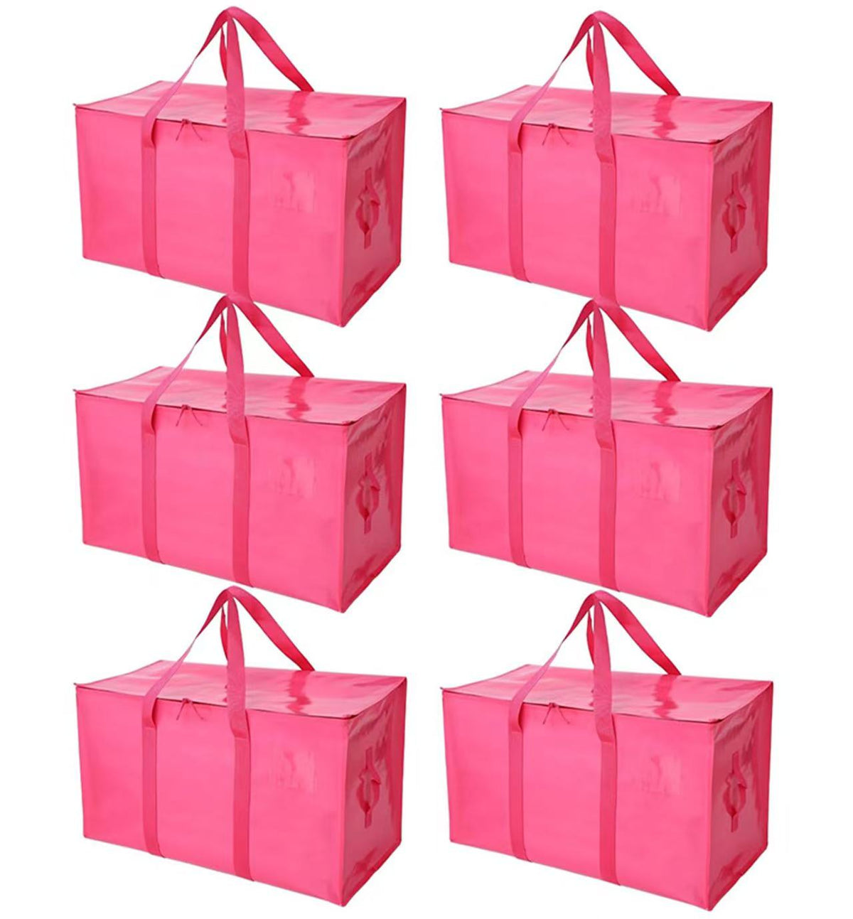 6-Pack Moving & Storage Bags – Collapsible Zippered Organizers with Handles