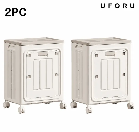 UFORU Rolling Laundry Hamper with Lid – Slim Rectangular, Ventilated & Easy-Clean Storage Basket